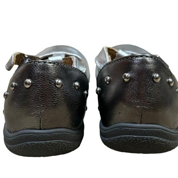 Umi Silver Patent Leather Studded Heel Mary Jane Eleni Toddler Size US 7M/23 - Picture 4 of 8